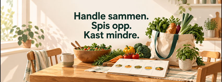 Restekamerat med slagordet Handle sammen. Spis opp. Kast mindre.